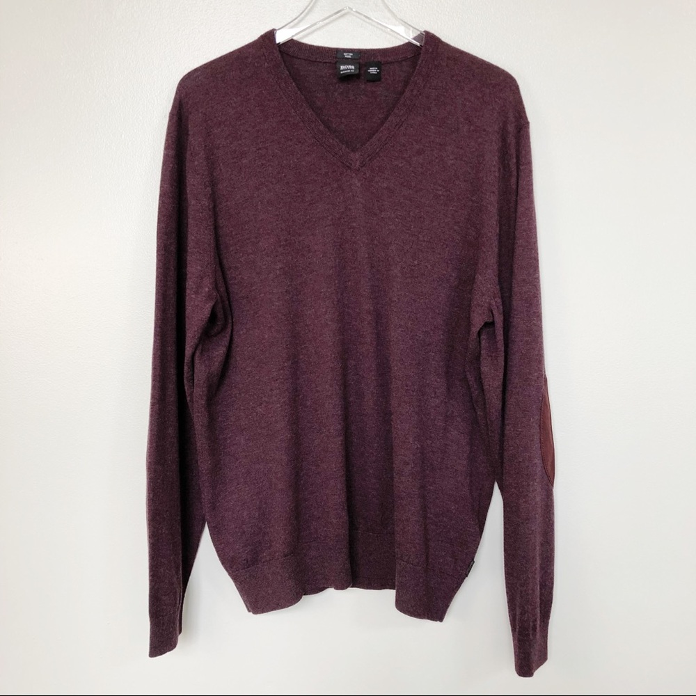 Hugo Boss • Wool Blend V-neck Pullover Sweater XL